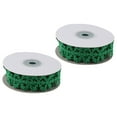 thumbnail image 1 of FENGGUIQU 2-Pack Christmas Ribbon Set Green Nonwoven Fabric with Pattern for Holiday Wrapping and Decoration, 1 of 7