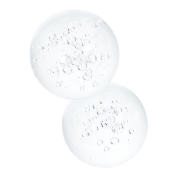 FENGGUIQU 2Pcs Clear Glass Bubble Globe Decorative Balls for Home Desktop Fountain Accessory