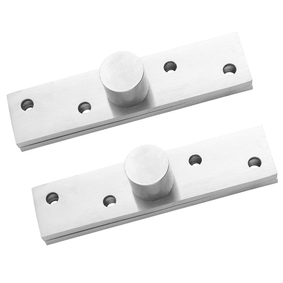 FENGGUIQU 2Pcs Door Pivot Hinges in Silver for Home Improvement Projects