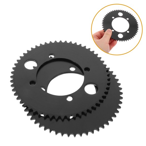 FENGGUIQU 2Pcs Easy Install Black Metal Motorcycle Rear Drive Sprocket for Dirt Bikes