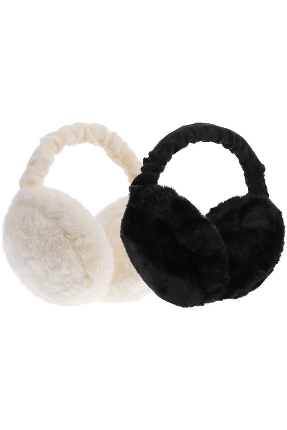 2Pcs Warm Plush Ear Muffs for Outdoor Use Suitable for Winter and Cold Weather
