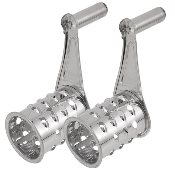 FENGGUIQU 2-Pack Stainless Steel Cheese Grater with Comfortable Roller Handle, Compact Kitchen Tool for Easy Grating