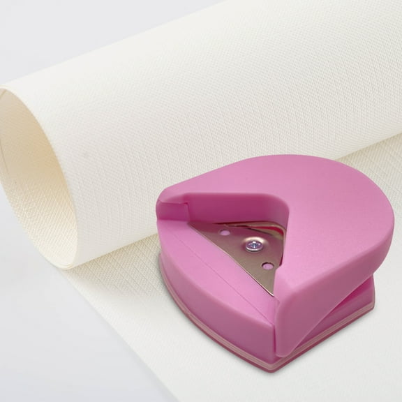 FENGGUIQU 2Pcs Corner Punch Plastic Pink Craft Edge Rounder for Artists and Professionals in Office Work