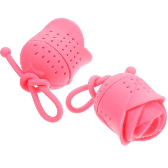 FENGGUIQU Silicone Rose Flower Tea Infuser Pink for Loose Tea Drinkers