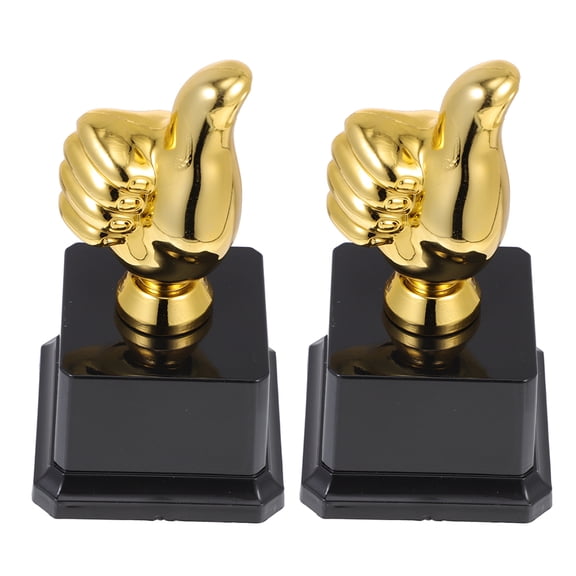 FENGGUIQU 2Pcs Plastic Thumb Trophy Award Trophy Decor for Cheer and Participation Recognition