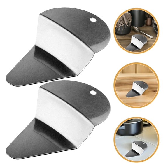 FENGGUIQU 2Pcs Plated Silver Fan Shaped Cake Spatula Stainless Steel for Pie Pizza and Dessert Serving