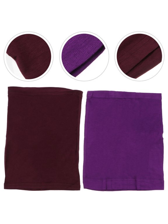 2Pcs Purple Under Scarf Hat Breathable Hijab Cap with High Elasticity for All Head Shapes