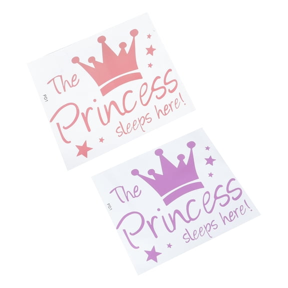 FENGGUIQU Crown Wall Decals, Plastic, Assorted Colors, DIY Home Decoration, Removable 2Pcs