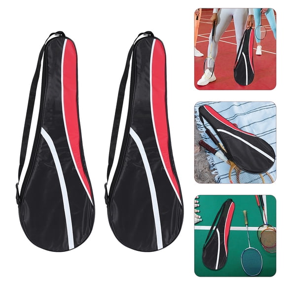 FENGGUIQU 2Pcs Durable Oxford Cloth Racket Bags with Special Shape Design for Comfortable Storage