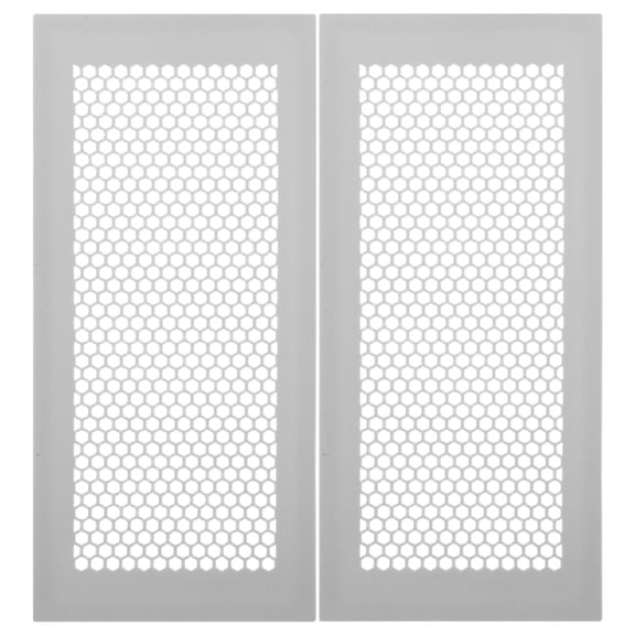 FENGGUIQU 2Pcs Silicone Floor Vent Cover Grey Flush Mount with Dust Guard Mesh for Residential Use