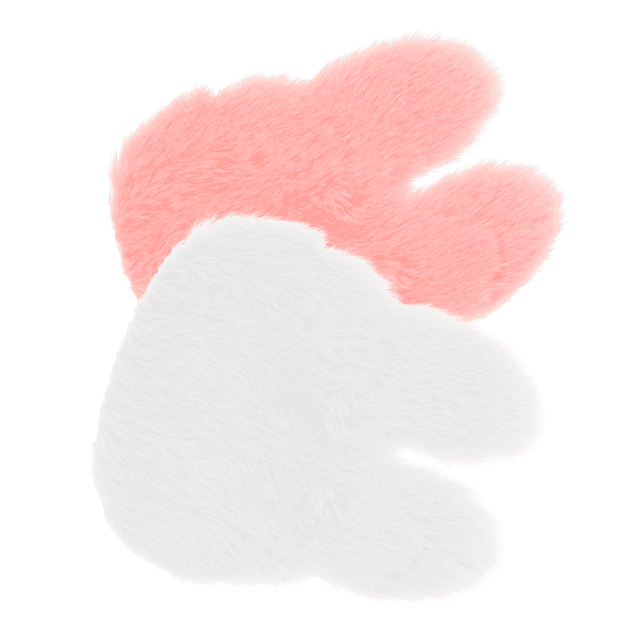 FENGGUIQU 2Pcs Small Floor Rugs Plush Miniature Carpet Decor for Dollhouse Adult Hobbyists Pink