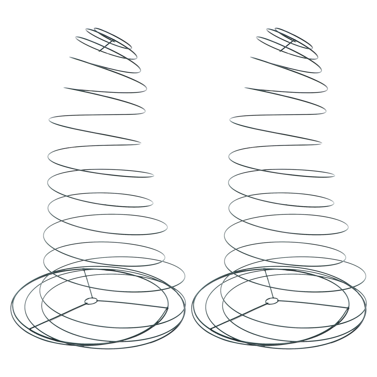 FENGGUIQU 2Pcs Spiral Plant Climbing Trellis in Green Durable Stainless Steel for Home Garden