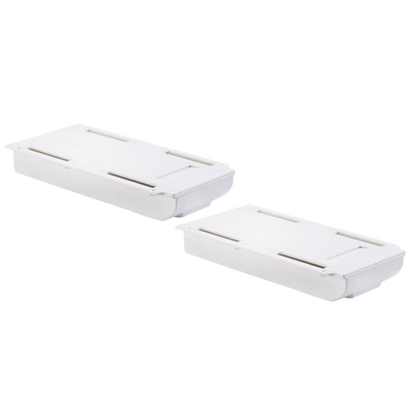 FENGGUIQU 2-Pack Under Desk Storage Drawers, Small Rectangular PP Desk Organizer for Office and Home Use