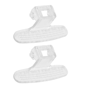 FENGGUIQU Laundry Machine Door Handle Transparent Plastic Easy to Install Universal Fit 2Pcs