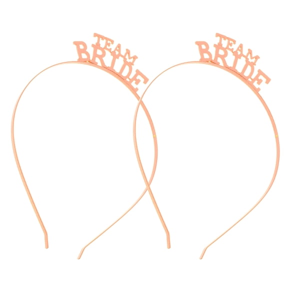FENGGUIQU 2Pcs Stylish Hair Piece for Bride Rose Gold Wedding Head Accessory for Parties