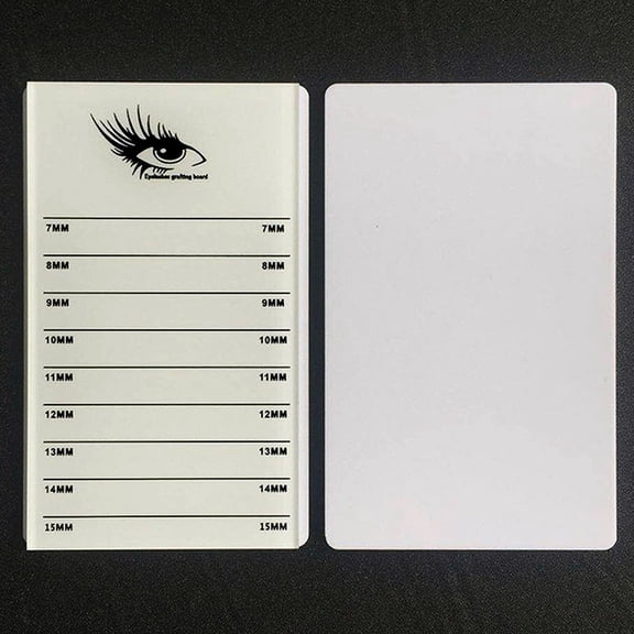 FENGGUIQU 2Pcs White Acrylic Lash Tile for Bridal Makeup Session Durable Portable Design Smooth Surface