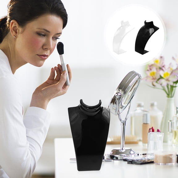 FENGGUIQU Set of 2 White Jewelry Display Busts with Minimalist Design Ideal for Dressing Tables and Trade Show Exhibits