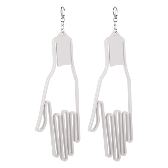 FENGGUIQU 2-Pack White Golf Glove Hangers with Practical Buckle Clip Design for Home and Outdoor Use