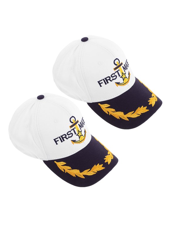 Breathable Cotton Nautical Caps - White, Adjustable, Sun Protection, Stylish and Practical