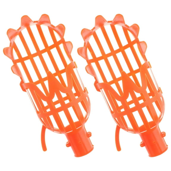 FENGGUIQU Fruit Picker Tool 2pcs Orange PP Fruit Picking Gadget for Garden Harvesting