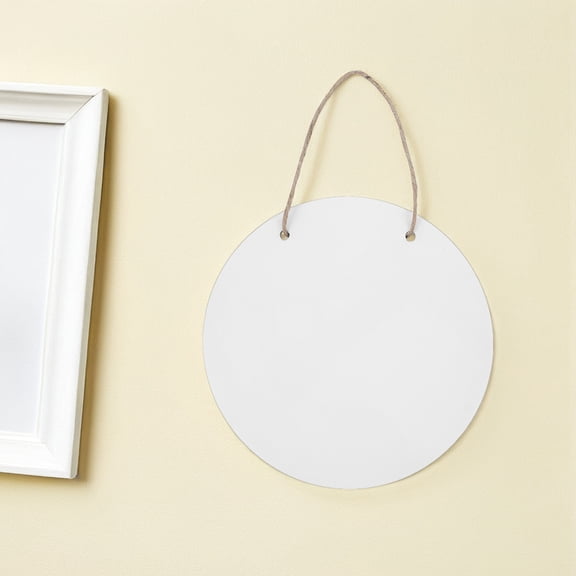 FENGGUIQU 2pcs Door Decoration Blank White MDF Hanging For Home Decor