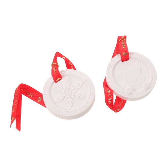 FENGGUIQU 2pcs Essential Oil Plaster Diffuser Stone, Christmas Scented