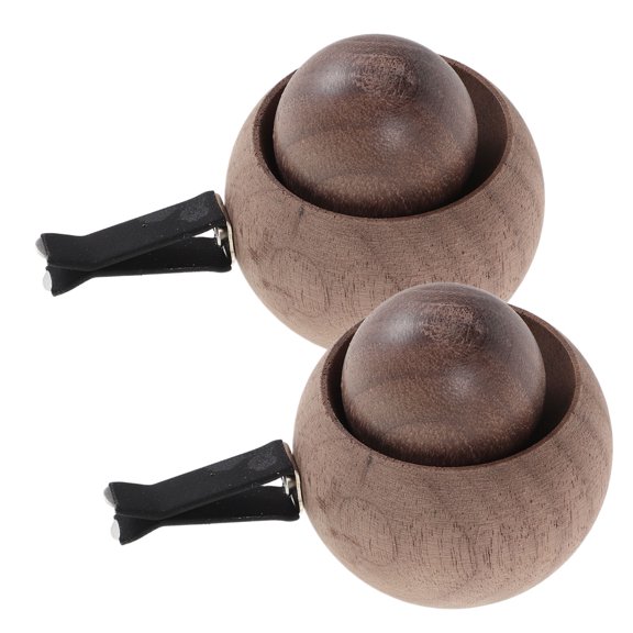 FENGGUIQU 2pcs Wood Car Vent Diffuser Clip for Essential Oil Aromatherapy