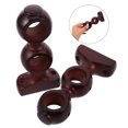 FENGGUIQU 2Pcs Double Wooden Curtain Rod Brackets Heavy Duty Wall ...
