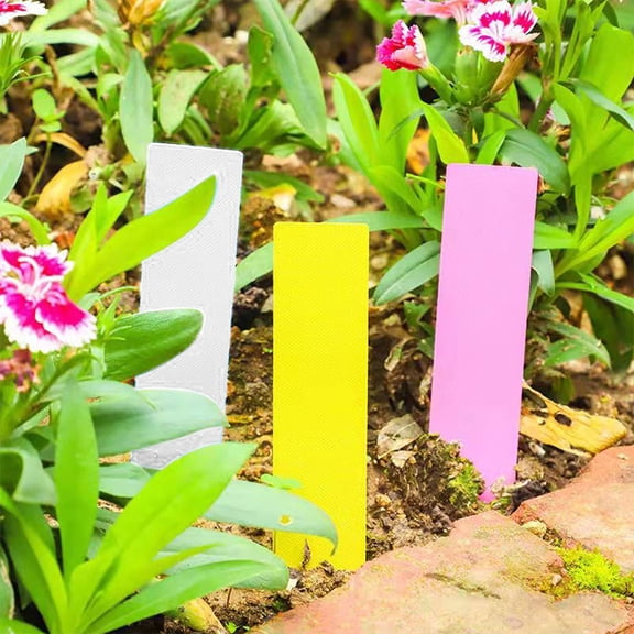 FENGGUIQU 300Pcs Durable Plastic Plant Tags Garden Stakes Waterproof for Flowers Greenhouses