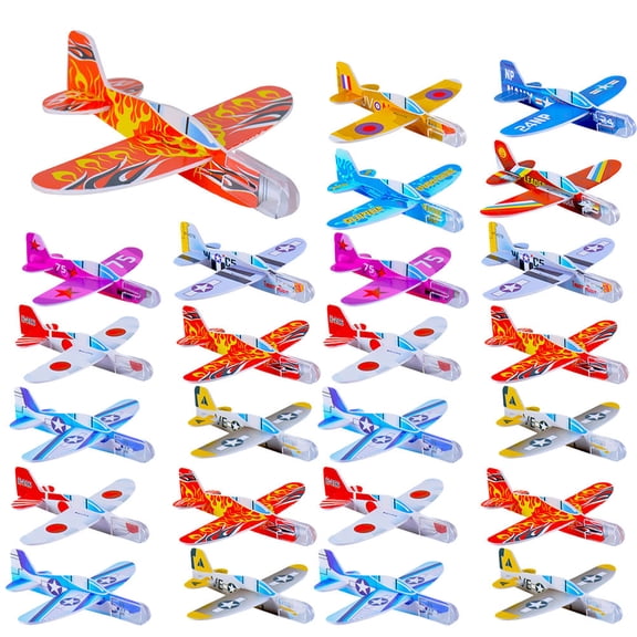 FENGGUIQU 30Pcs Mini Glider Toy for Family Gatherings Assemble by Kids