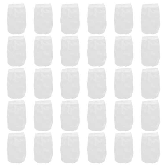 FENGGUIQU Elastic Pool Filter Socks White Nylon for Outdoor Swimming Pools 30Pcs