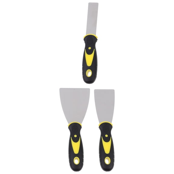 FENGGUIQU 3Pcs Printer Scraper Tool with Stainless Steel Blade and Assorted Color Rubber Handle for 3D Printing