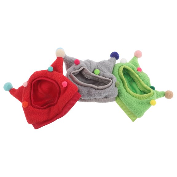 FENGGUIQU 3Pcs Bearded Dragon Headwear Assorted Color Easy to Wear Tiny Reptile Hat for Social Or Party Use