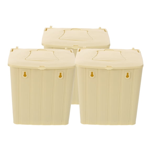 FENGGUIQU 3Pcs Beige Plastic Bird Nest Boxes Hanging Bird Roosting House for Pet Birds