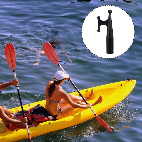 FENGGUIQU 3Pcs Black Nylon Boat Hook Replacement End for Kayak Dock Anchor and Marine Sailing Gear