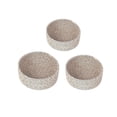 thumbnail image 1 of FENGGUIQU 3Pcs Elegant Brown Woven Basket for Home Storage and Decorative Fake Flower Display, 1 of 7