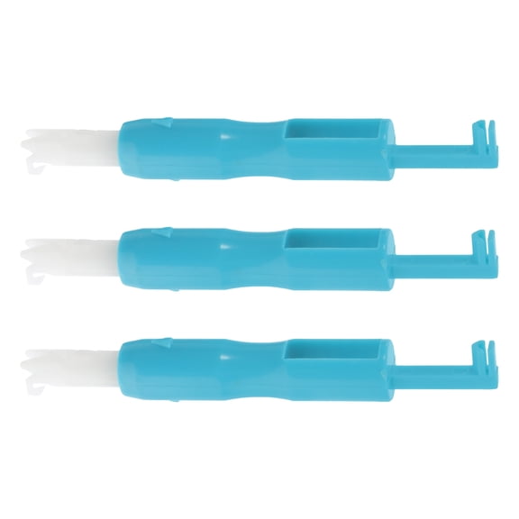 FENGGUIQU 3Pcs Automatic Needle Threading Tool Blue Sewing Threader for Home Use