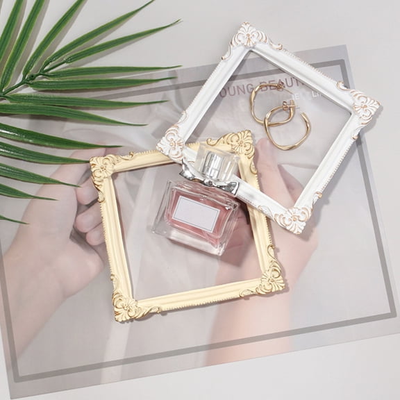 FENGGUIQU 3Pcs Resin Photo Frame Decoration Retro Style Vintage Picture Frames for Home