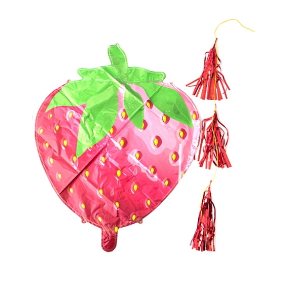 FENGGUIQU 3Pcs Red Strawberry Balloon Foil Balloons Self Sealing for Birthday Party Decor
