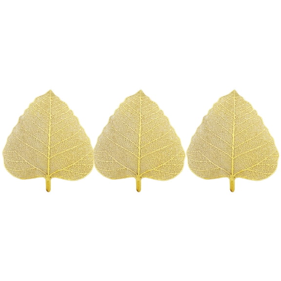 FENGGUIQU 3-Pack Golden Leaf Tea Strainers for Household Use, Lightweight, Compact, , Easy to Clean