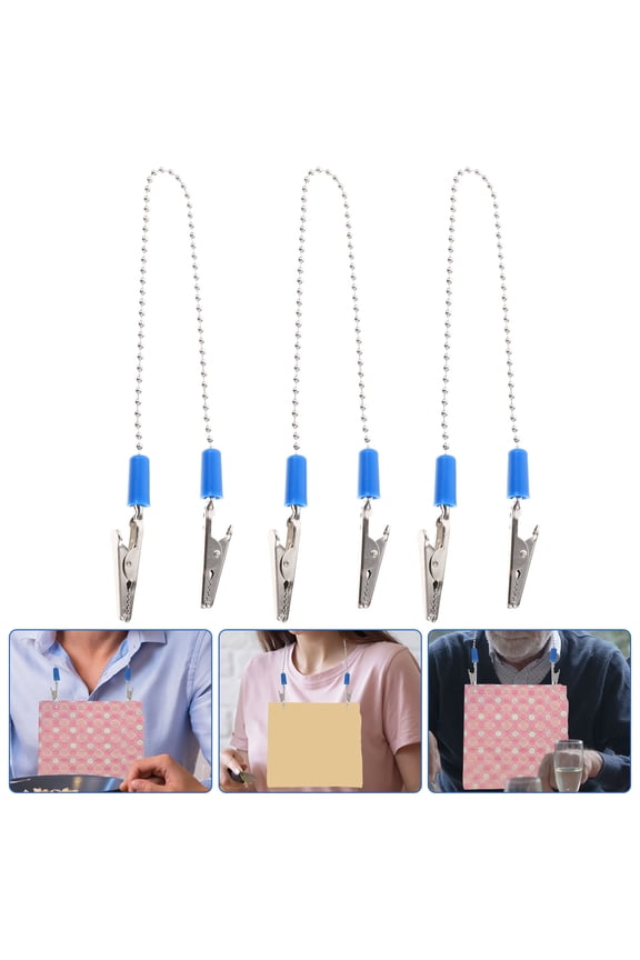 3Pcs Bib Holder Clips Zinc Alloy Assorted Color Lightweight Easy Fixing for Daily Use