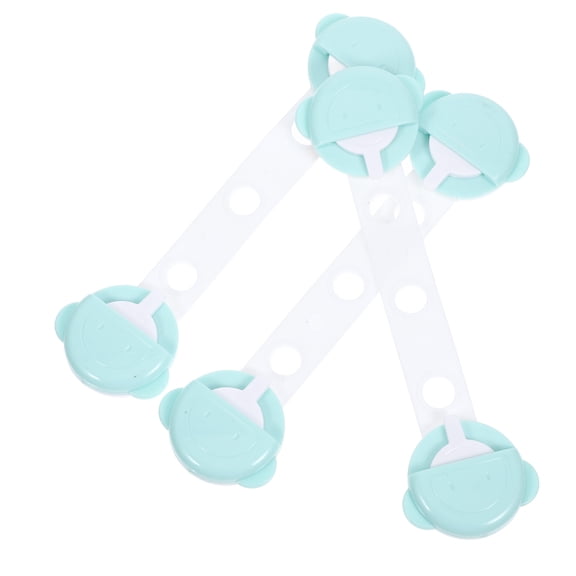 FENGGUIQU 3-Pack Child Safety Cabinet Locks, Soft Light Green Plastic, Locking for Parents