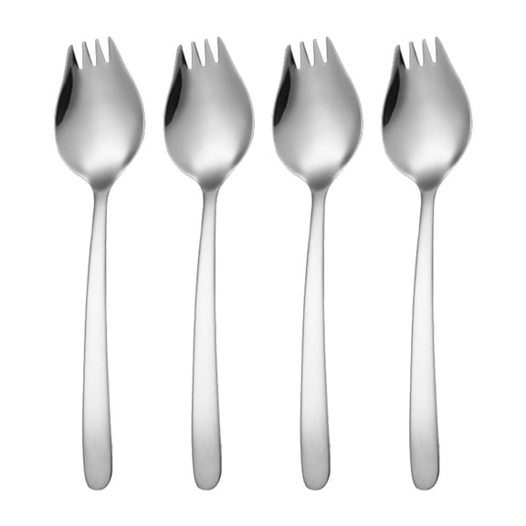 FENGGUIQU 4 Pcs Multi-purpose Fork Spoon Set for Eating Salad in Restaurants and Parties