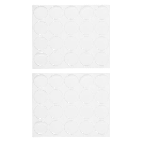 FENGGUIQU 40Pcs Clear Epoxy Dome Stickers Round Resin Dots for DIY Jewelry and Bottle Cap Decoration