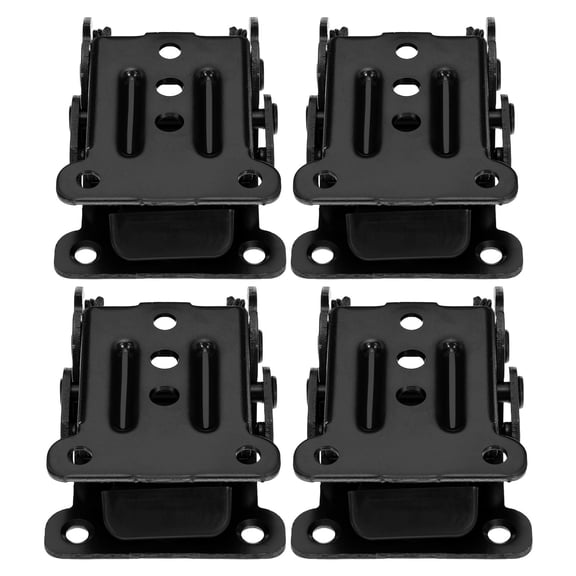 FENGGUIQU 4Pcs Black Folding Hinges with Lock Heavy Duty Steel Self Locking Furniture Hardware