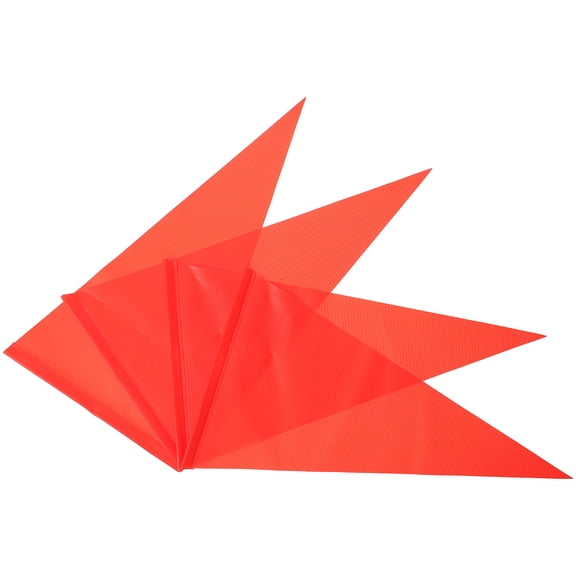 FENGGUIQU 4Pcs Water Resistant Orange Reflective Bike Safety Flags for Bikes
