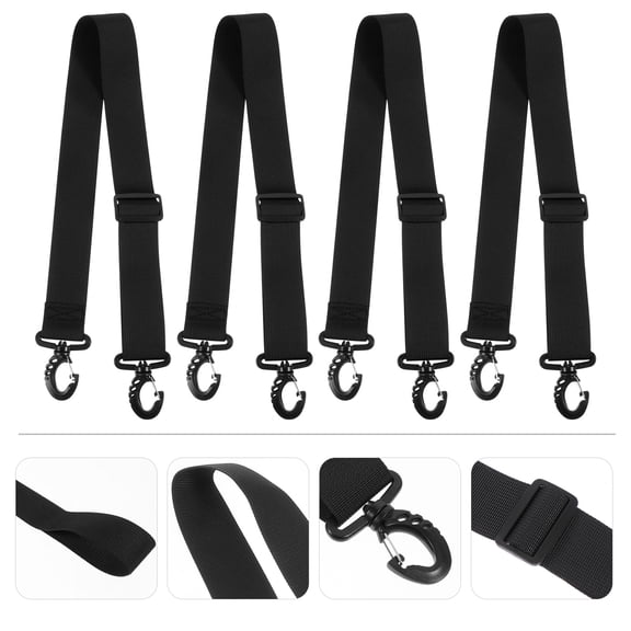 FENGGUIQU 4Pcs Multi Functional Ski Boot Hand Carry Strap Black Nylon for Snowboard and Ice Skates