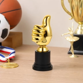 FENGGUIQU 4Pcs Lightweight Plastic Trophy Decoration in Golden for Competition and Party Use