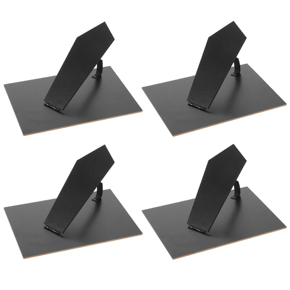 FENGGUIQU 4Pcs Picture Frame Back Panel Replacement Black with Adjustable Easel Back Support