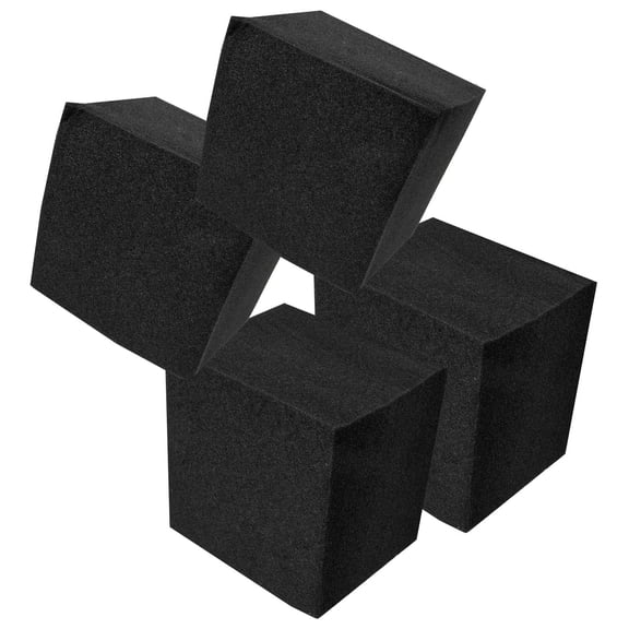 FENGGUIQU 4Pcs Acoustic Soundproof Blocks Black Foam for Sound Absorption and Noise Control